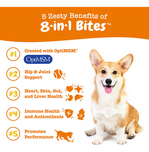 Multivitamínico Treats Zesty Paws Para Perros, Soporte Artic