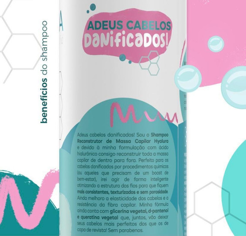 Imagem 9 de 12 de Kit 1 Sh 300ml + 1 Cond 300ml Hyalura Reconstrução Vs