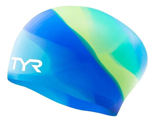 Tyr Tie Dye - Gorro De Natacin De Silicona Para Cabello Larg