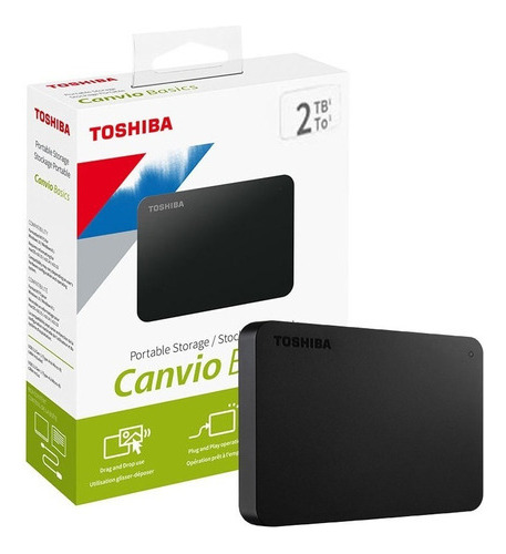 Disco Duro Externo Toshiba 2.5'', 2tb, Usb 3.2, Slim, Hdd