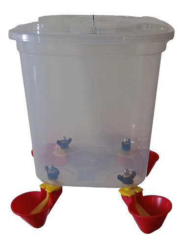 Bebedouro Automático Para Aves Em Geral Kit Com 05 Unidades Cor Vermelho