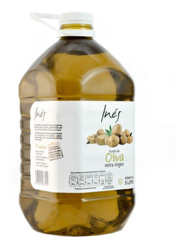 Aceite De Oliva Extra Virgen 5 Litros Marca Ines