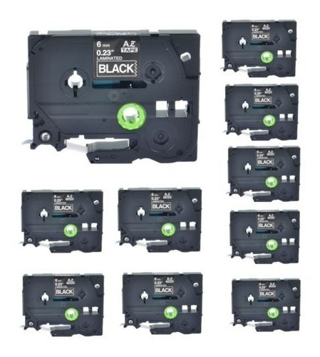 Imagen 2 de 5 de 20pk Tz315 Tze315 Blanco En Etiqueta Negra Cinta Para Brothe