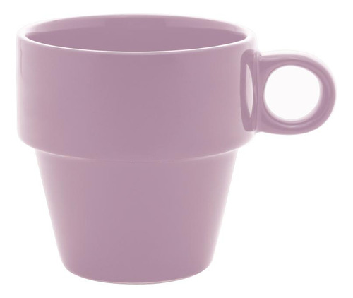 Xícara De Chá De Cerâmica Empilhável Lilás 210ml- Lyor