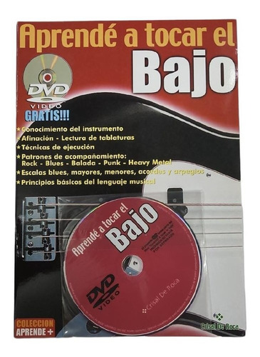 Metodo Aprende A Tocar Bajo +dvd Crisal De Roca Musicapilar