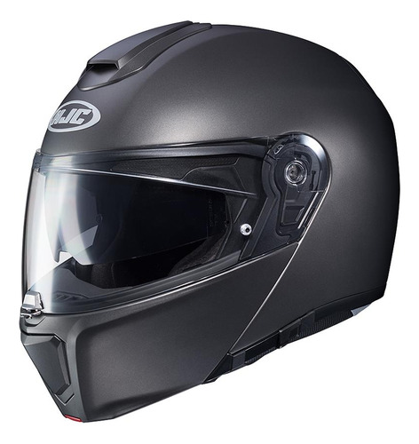 Casco Moto Hjc Rebatible Rpha 90s Pim-p Solido Semi F Titani