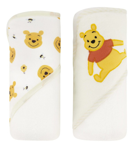 Disney Cudlie Baby Winnie The Pooh - Paquete De 2 Toallas En