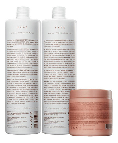 Braé Revival Shampoo + Condicionador + Máscara Grande