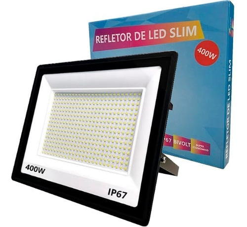 Kit 6 Refletor Led 400w Holofote 6500k Prova D'água Bivolt