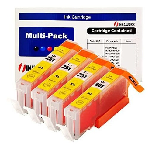 Ink4work - Cartucho De Tinta Compatible Para Canon Cli-251xl