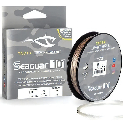 Linha Multfilamento Seaguar 101 Tactx 4x 20lb Cor Marrom