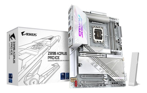 Placa Mãe Aorus Pro Ice Wifi 7 Lga1851 4xddr5 Z890 Atx Cor Branco