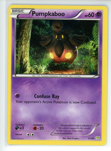 Pokemon Pumpkaboo - 18/30 Or 11/30 - Noivern Trainer Kit Xy 