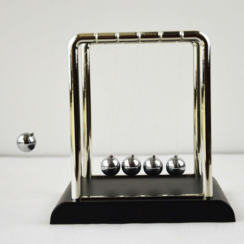 3 Cradle Pendulum Balance Bolas De Acero Física S Negro