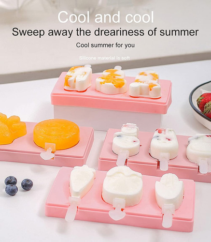 Molde De Silicona For Paletas Con Tapa, Molde Casero Con