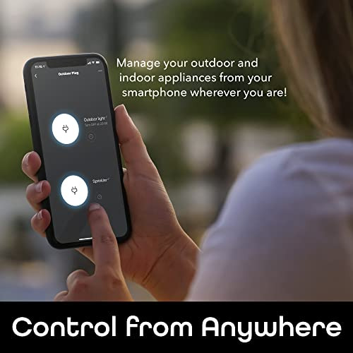 Enchufe Wifi Doble Exteriores, Resistente Intemperie, N...