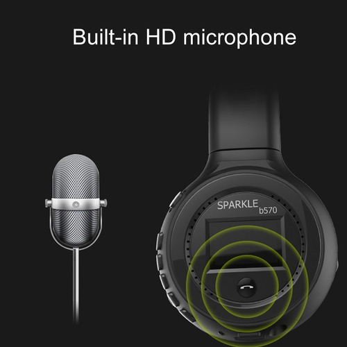 Imagen 5 de 7 de Auricular Bt Zealot Lcd Leds Sd Fm 3.5mm Mic Titan Belgrano