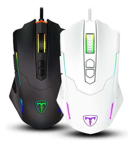 Mouse Gamer T-dagger Beifadier Rgb White 7200 Dpi 7 Botones