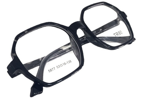 Lentes Otaku Hexagonales Moda Geek Amplios