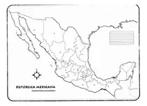 Comprar Mapa De La República Mexicana Sin Nombres Mod. 01