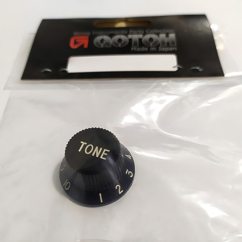Kit 3 Knob Gotoh P/ Guitarra Stratocaster Tone Volume Preto