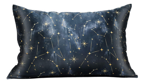 Funda De Almohada De Seda De Morera Con Estampado De Estrell