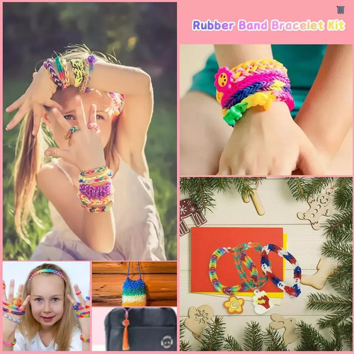 Kit Para Hacer Pulseras De Elástico 23 Colores 1500+ Uds