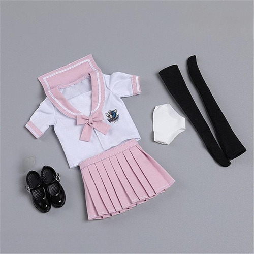 Traje De Uniforme De Colegiala A Escala 1:6, Ropa Para