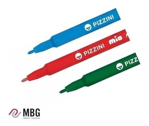Imagen 2 de 4 de Marcadores Pizzini Mio Escolar Por 10 Colores