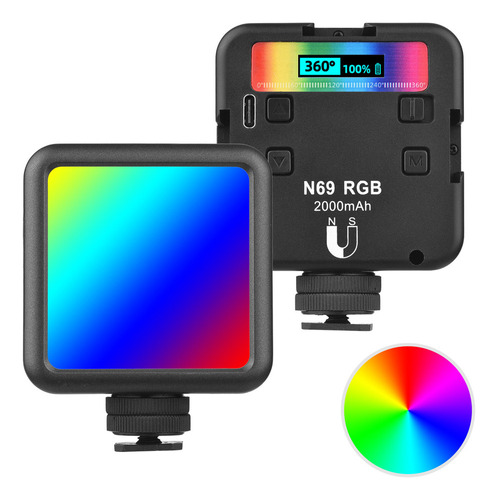 Andoer N69 Rgb Llevó La Luz De Video Portátil Relleno De Fot