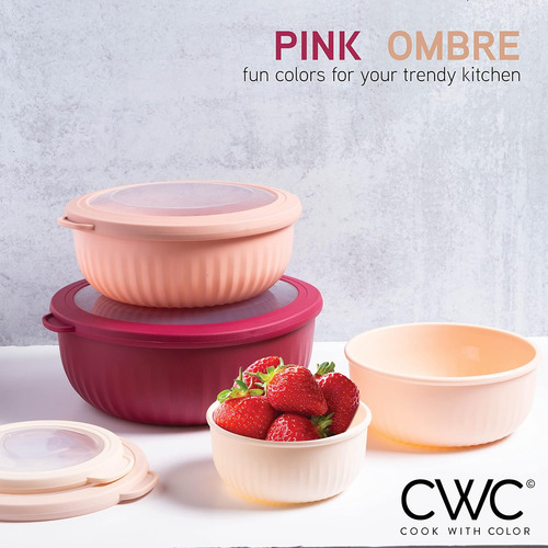 Cuencos Cook With Color Prep, 8 Piezas De Comida De Plast...