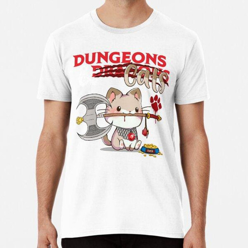 Remera Dungeons & Cats - Dnd Dungeons & Dragons D&d Algodon 