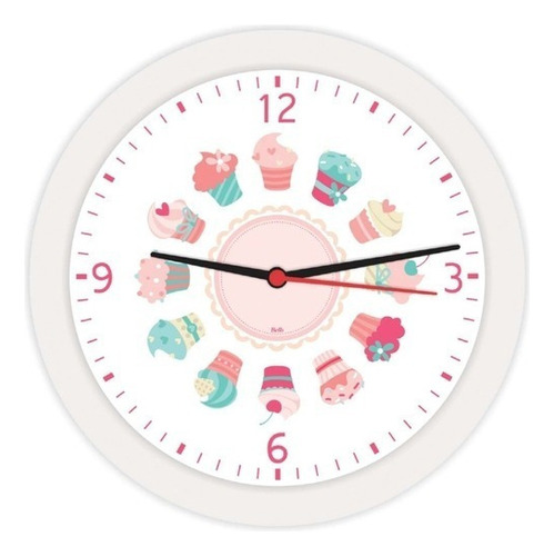 Relógio De Parede Mini Cupcakes Redondo