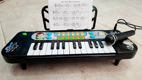 Imagen 6 de 6 de Piano Órgano Musical Para Niña 25 Teclas Micrófono