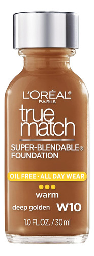 Base Liquida True Match De L'oreal - W10 Deep Golden