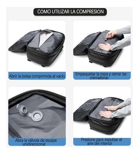 Mochila De Vacío Antirrobo Impermeable Comprimible De 60l