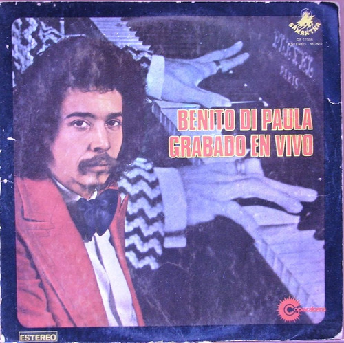 Benito Di Paula - Grabado En Vivo - Lp Año 1976 - Brasil (Usado)