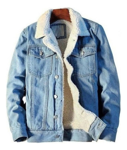 Chaqueta De Jean Gruesa Estilo Coreano Imitación Sherpa