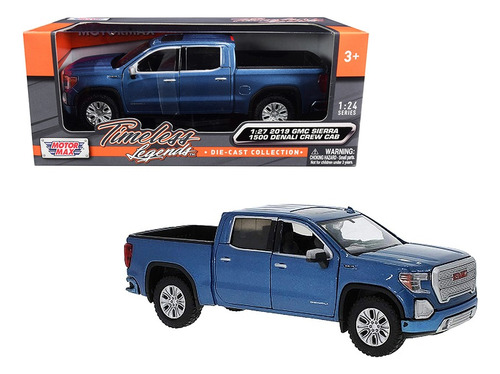 2019 Gmc Sierra Denali Crew Cab Azul Escala 1:27 Motor Max