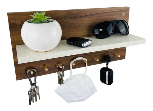 Imagen 3 de 10 de Portallaves Organizador De Pared Melamina Moderno Perchero
