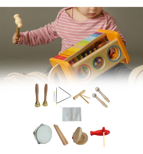 8pcs Instrumentos Musicales Para Niños Juego De Regalo De