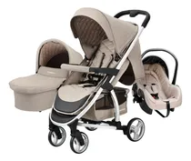 Comprar Coche de paseo Carestino London beige con chasis color plateado