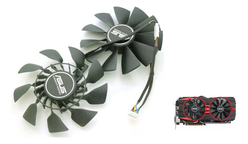 Par De Fans Cooler Da Asus Radeon R9 280 280x Directcu Ii