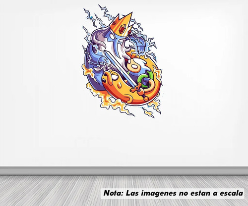 Vinil Sticker Pared 150cm Lado Hora De Aventura Modld0067