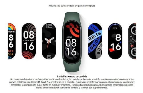 Imagen 9 de 10 de Xiaomi Mi Smart Band 7 Global Original +1 Correa Extra Color