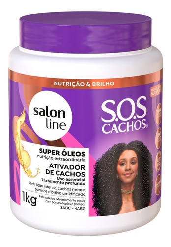 Ativador De Cachos Super Óleos S.o.s Nutrição Salon Line 1kg