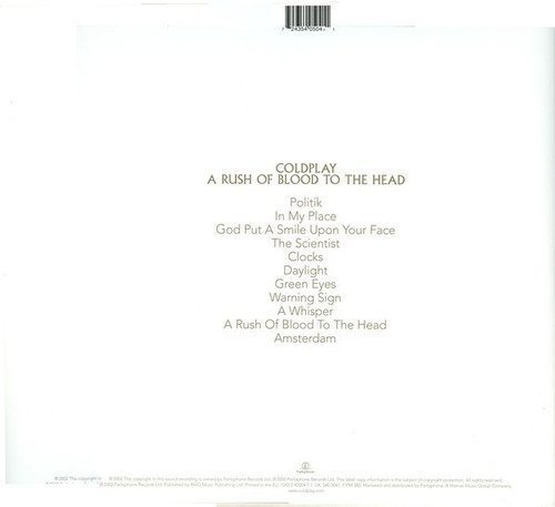 Imagen 2 de 2 de Vinilo Coldplay A Rush Of Blood To The Head Sellado