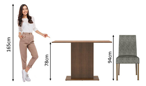 Juego De Comedor Con Mesa Y 2 Sillas Madesa Manu Mp