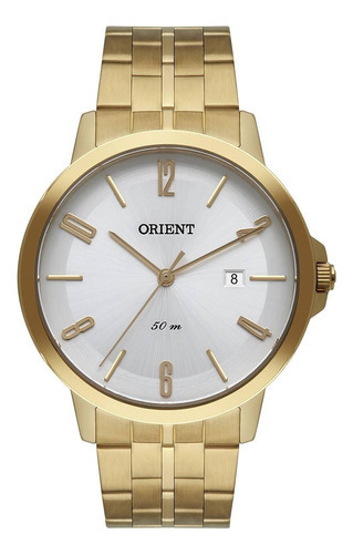 Relógio Orient Eternal Clássico Masculino - Mgss1248 S2kx Cor da correia Dourado Cor do bisel Dourado