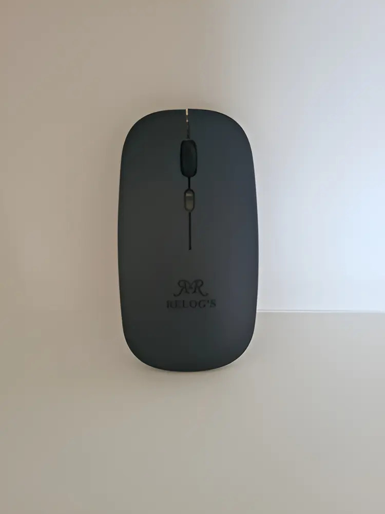 Mouse Sem Fio Bluetooth Recarregável H'maston E-1300 Pro Led Cor Cinza
